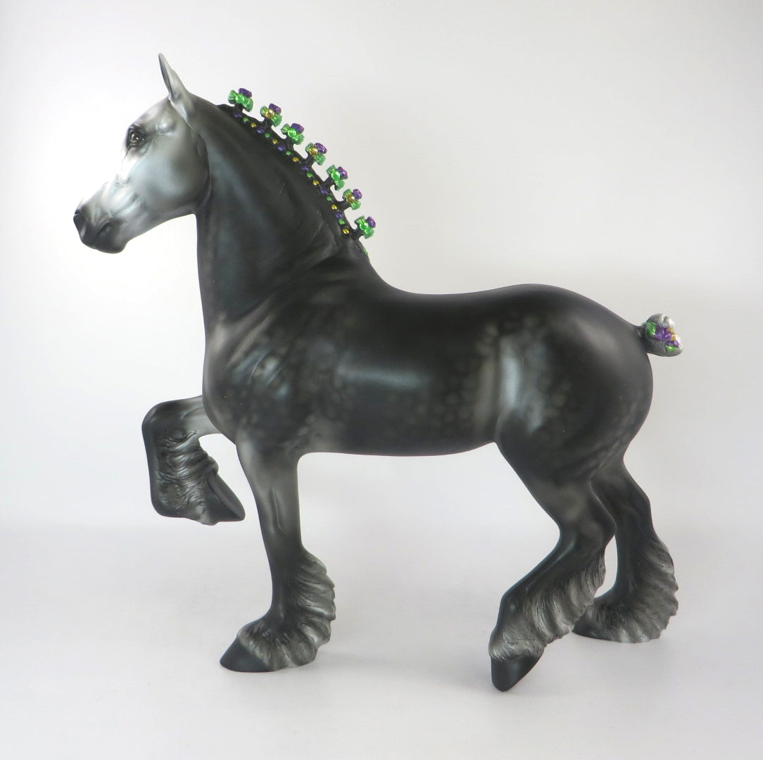 VOODOO-LE-6 DARK DAPPLE BAY TROTTING DRAFTER MARDI GRAS SPECIAL
