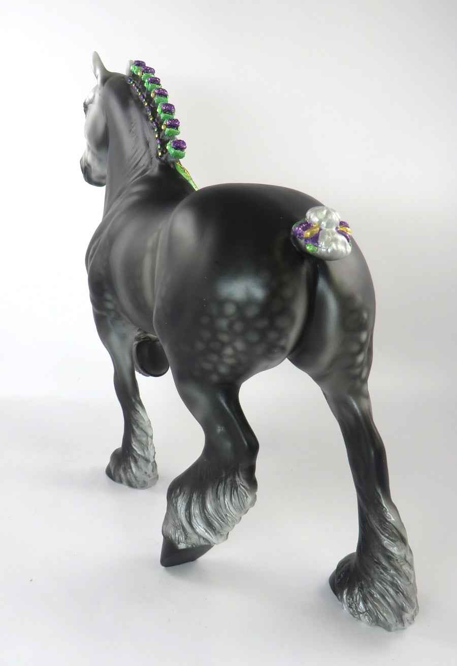 VOODOO-LE-6 DARK DAPPLE BAY TROTTING DRAFTER MARDI GRAS SPECIAL