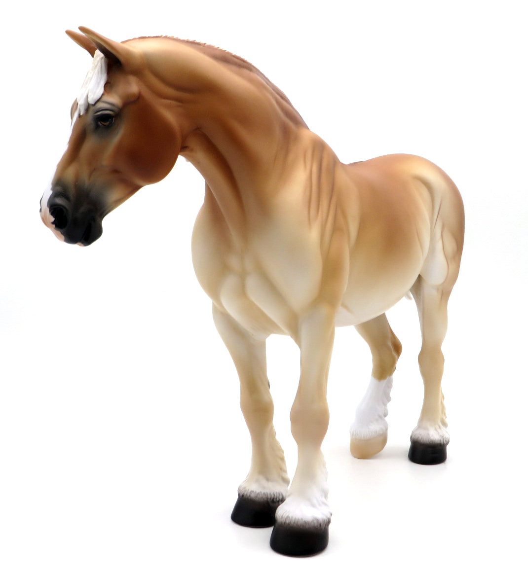 Waffles-OOAK Light Chestnut &quot;Belgian&quot; Heavy Draft Mare painted by Ellen 12/2/21