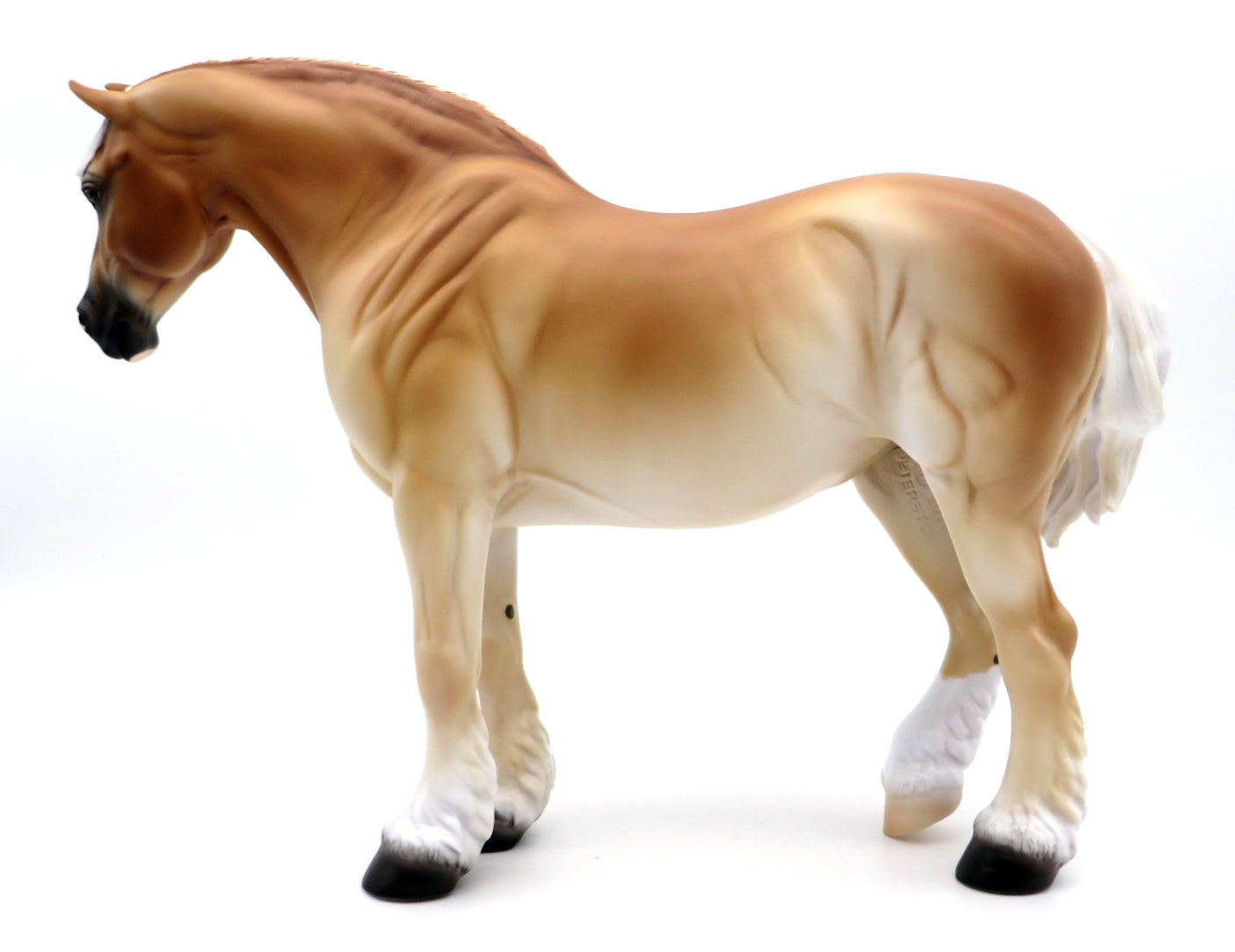 Waffles-OOAK Light Chestnut &quot;Belgian&quot; Heavy Draft Mare painted by Ellen 12/2/21