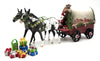 Christmas Wagon Train- OOAK Custom Mules with Wagon Train Painted By Dawn 12/20/21