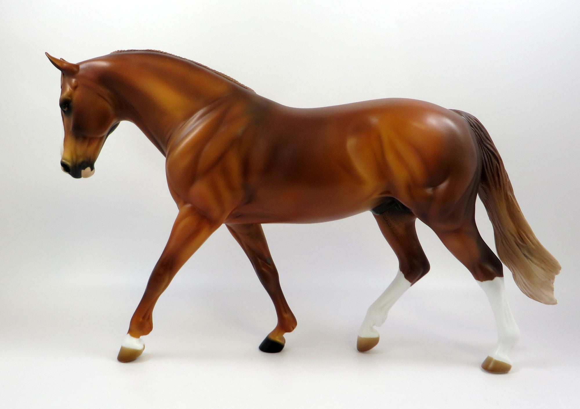 WALES-OOAK CHESTNUT IRISH DRAFT MODEL HORSE EQ 2019