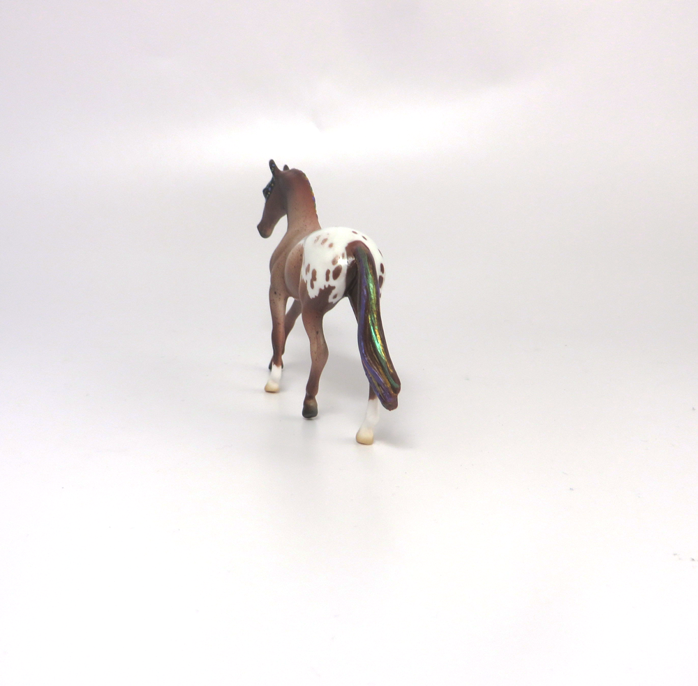 JESTER- OOAK MARDI GRAS DECORATOR WARMBLOOD CHIP ROAN APPY BY AMANDA HOSTETLER  3-5-19