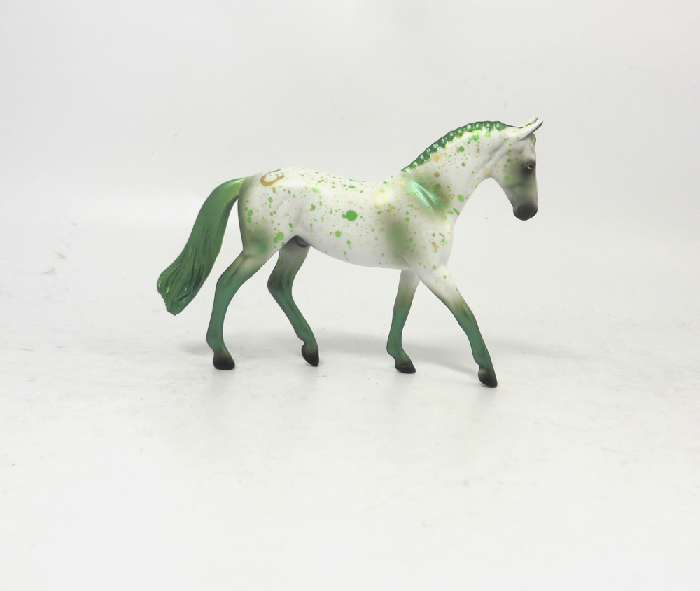 MAJOR PADDY  -- OOAK WARMBLOOD  CHIP ST. PATRICKS DAY DECORATOR BY MISSY FOX 2-25-19
