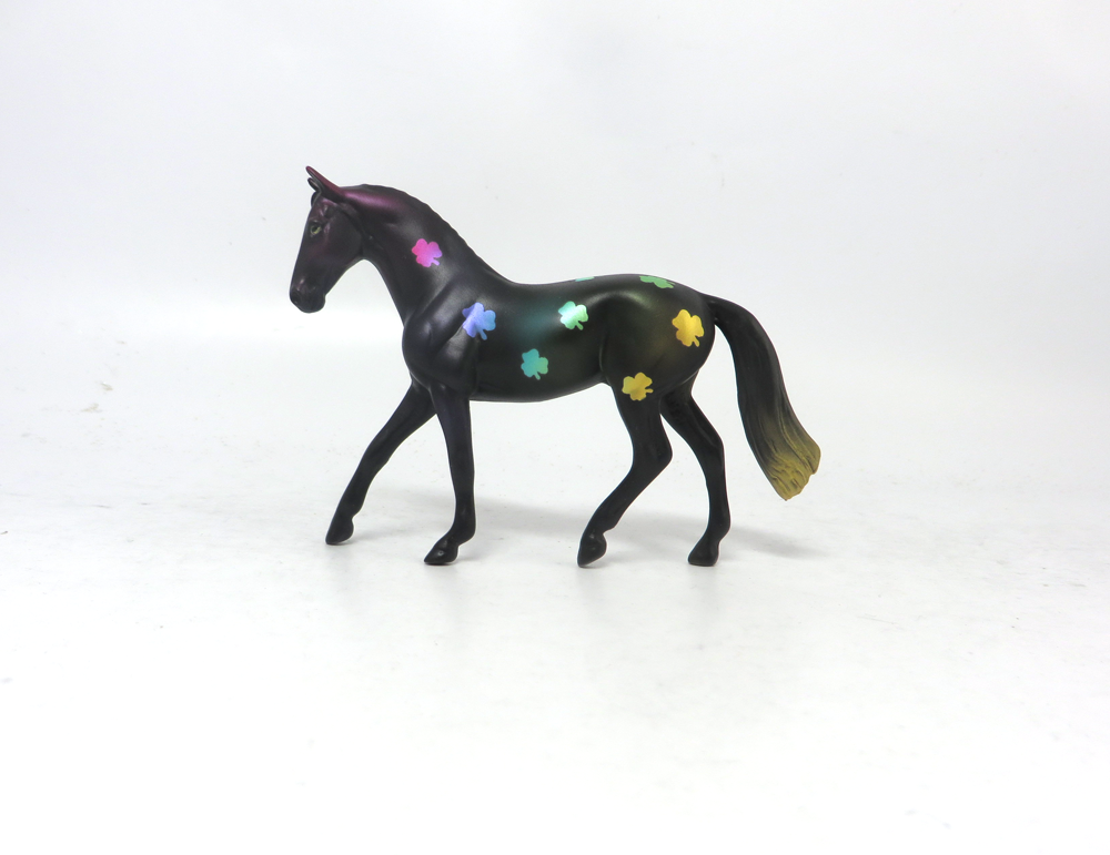 DUBLIN-- OOAK WARMBLOOD CHIP ST. PATRICKS DAY DECORATOR BY MISSY FOX 2-25-19