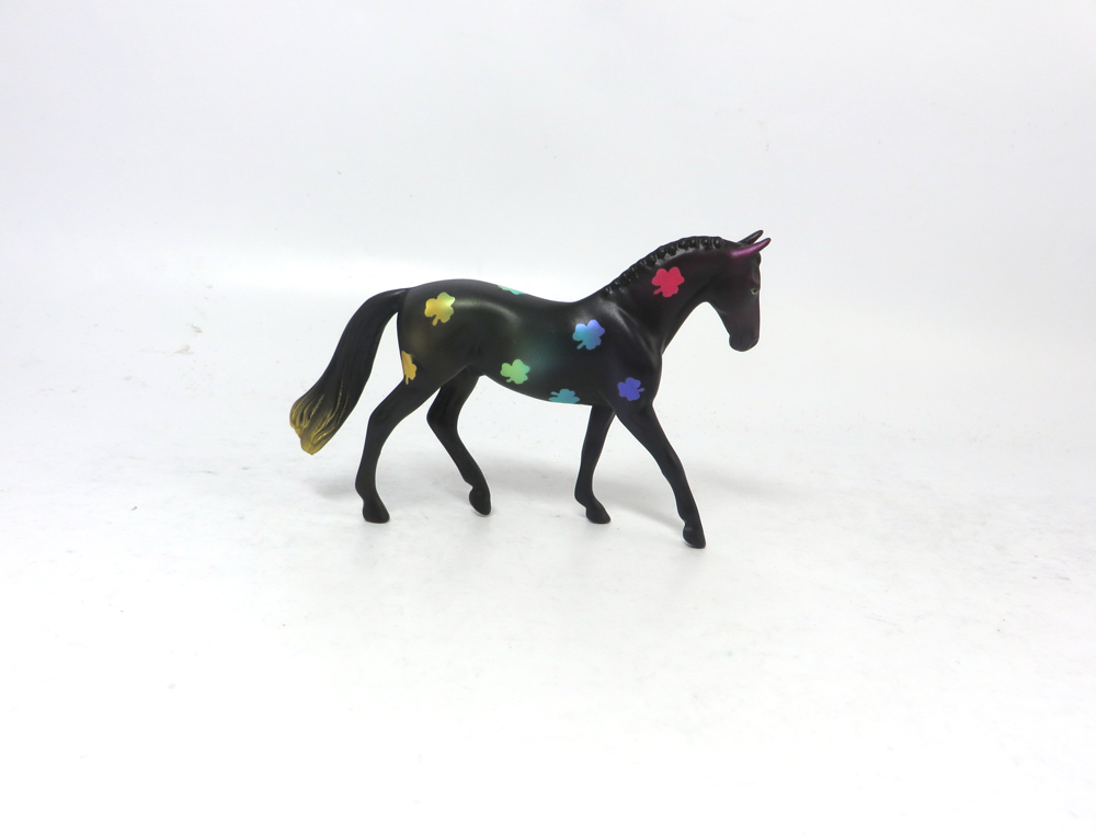 DUBLIN-- OOAK WARMBLOOD CHIP ST. PATRICKS DAY DECORATOR BY MISSY FOX 2-25-19