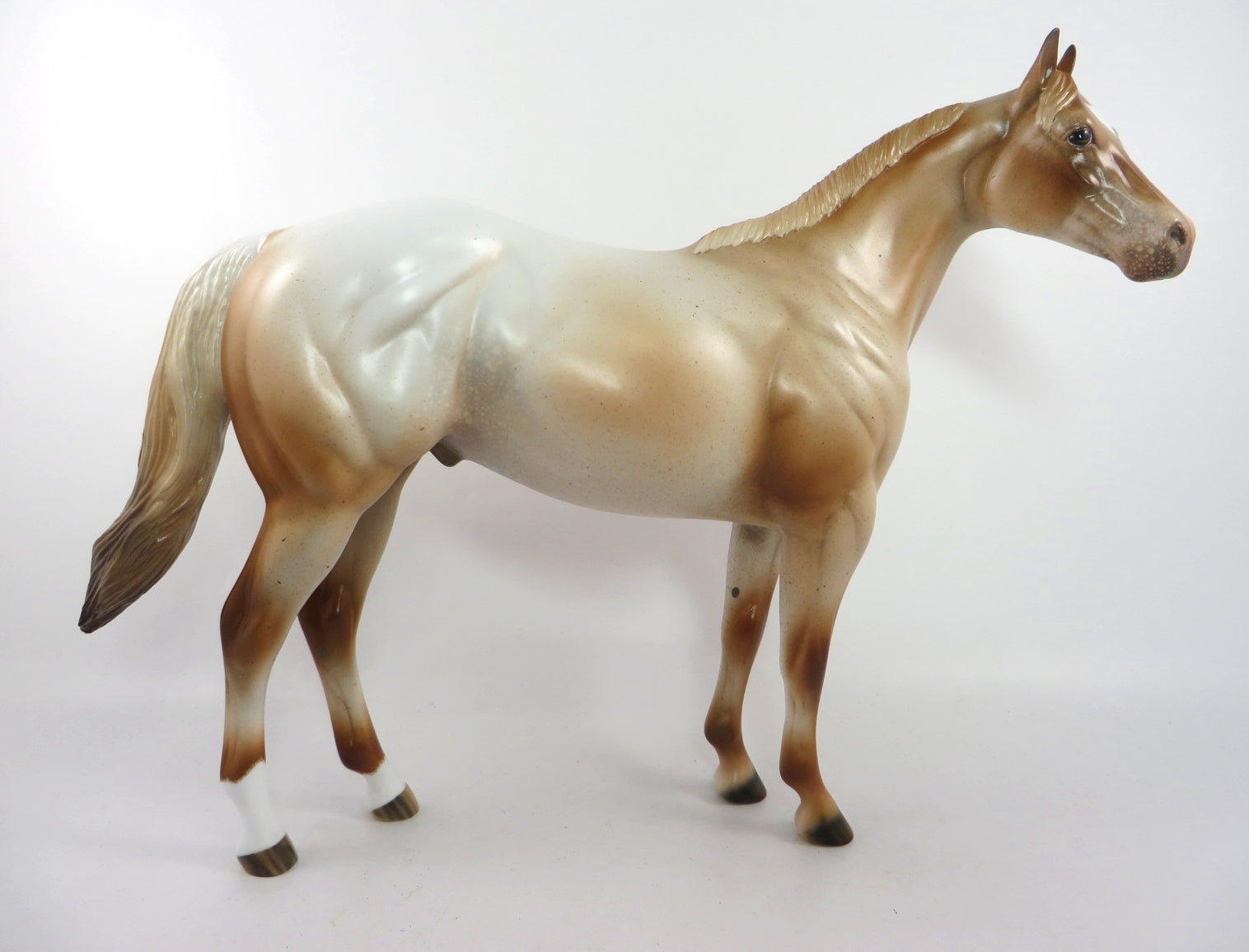WATER BOY- OOAK CHESTNUT ROAN ISH MODEL HORSE BY AUDREY DIXON SB20