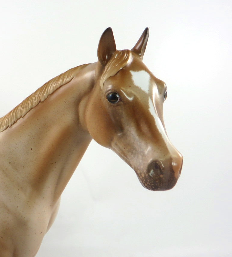 WATER BOY- OOAK CHESTNUT ROAN ISH MODEL HORSE BY AUDREY DIXON SB20