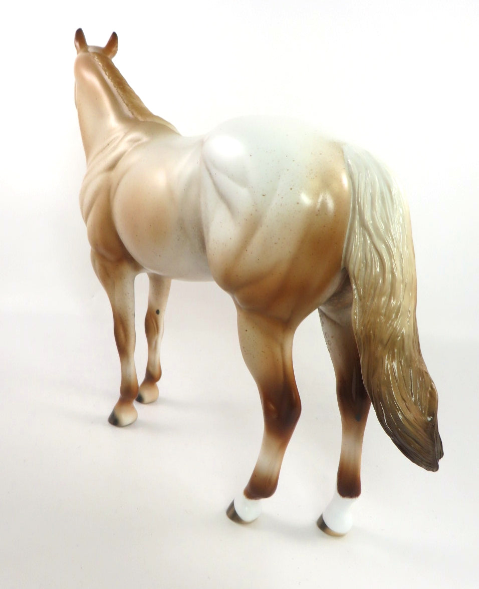 WATER BOY- OOAK CHESTNUT ROAN ISH MODEL HORSE BY AUDREY DIXON SB20