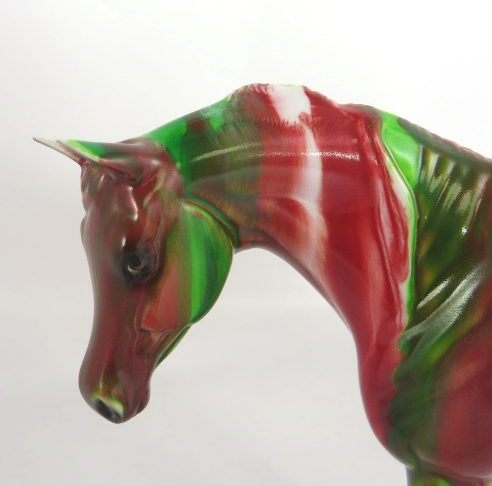 WATERMELON RIBBON CANDY - OOAK RIBBON CANDY ARABIAN MARE PEBBLES BY MISSY FOX WHS19