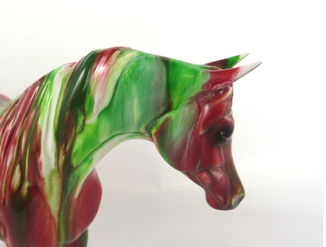 WATERMELON RIBBON CANDY - OOAK RIBBON CANDY ARABIAN MARE PEBBLES BY MISSY FOX WHS19