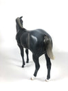 MIDNIGHT BURST -OOAK BLACK ROAN WEANLING MODEL HORSE BY AUDREY DIXON MM 19