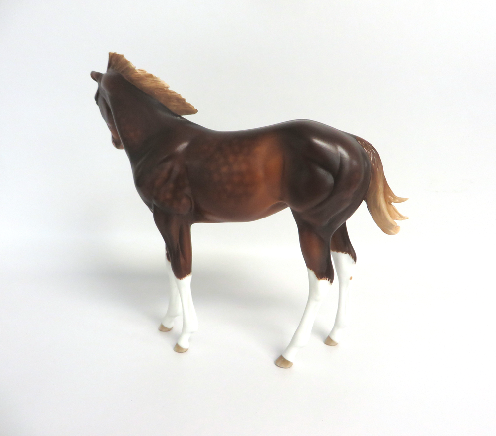 REBECCA - OOAK DAPPLED CHESTNUT  WEANLING BY SHERYL LEISURE 3-15-19