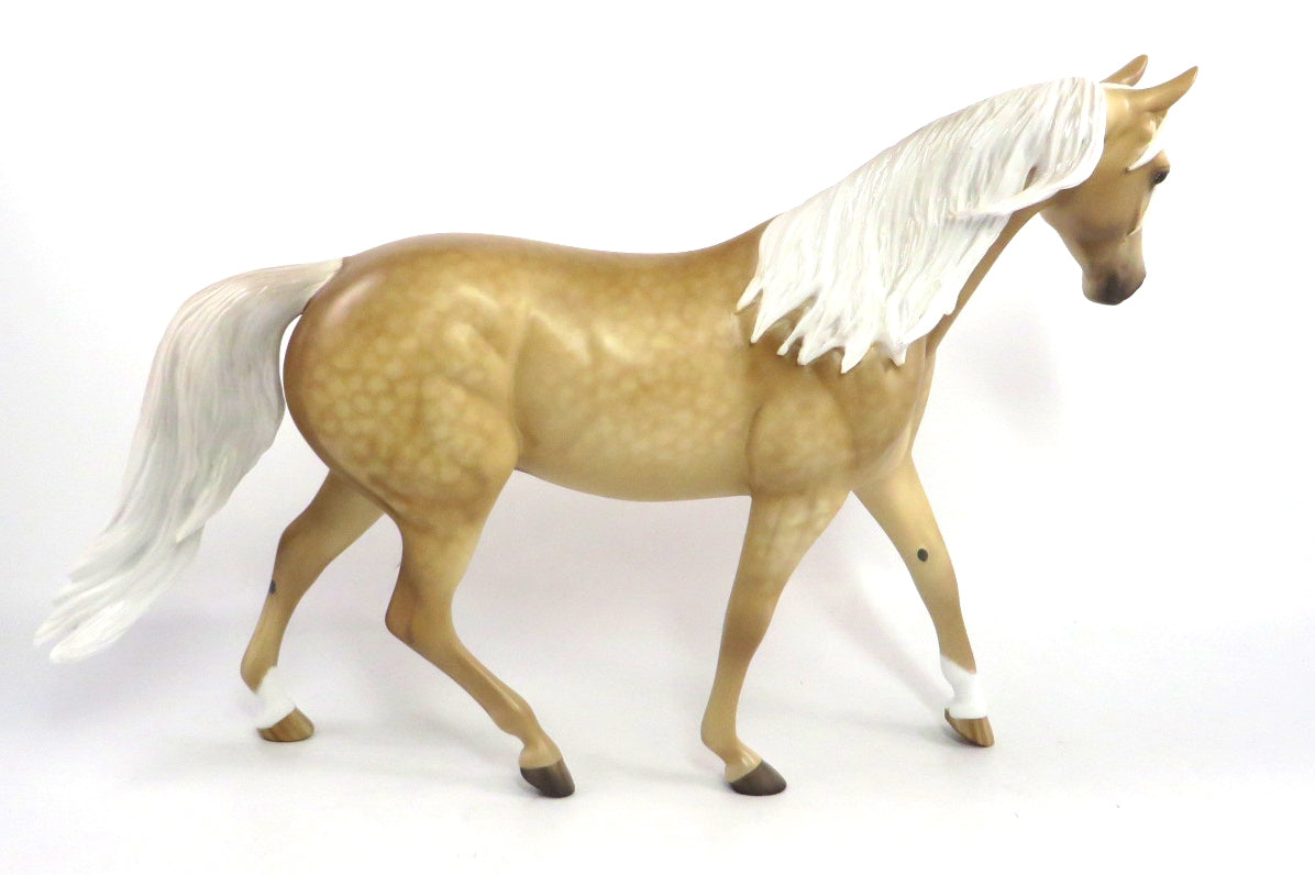WEE BOOTS - OOAK DAPPLE PALOMINO PONY MODEL HORSE BY SHERYL LEISURE
