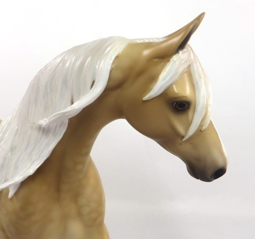 WEE BOOTS - OOAK DAPPLE PALOMINO PONY MODEL HORSE BY SHERYL LEISURE