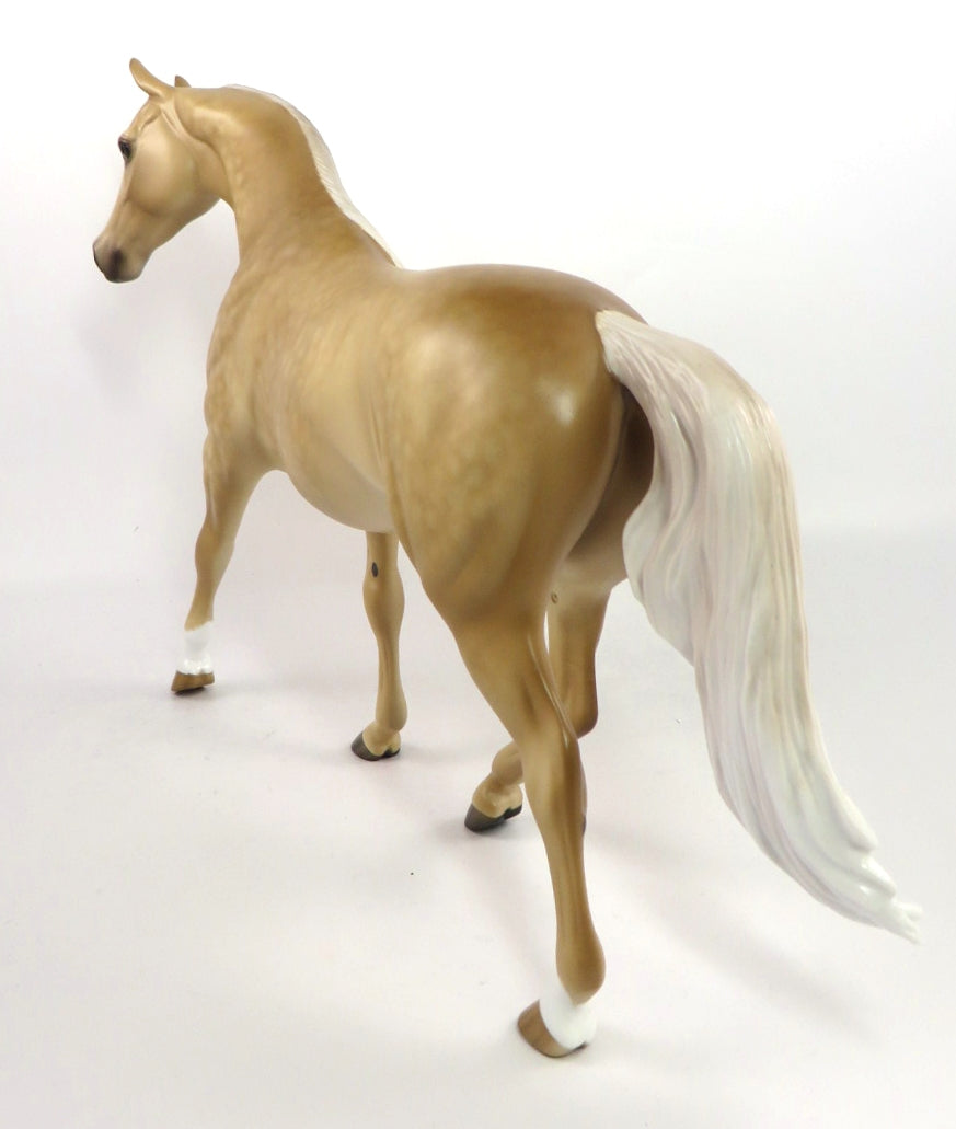 WEE BOOTS - OOAK DAPPLE PALOMINO PONY MODEL HORSE BY SHERYL LEISURE