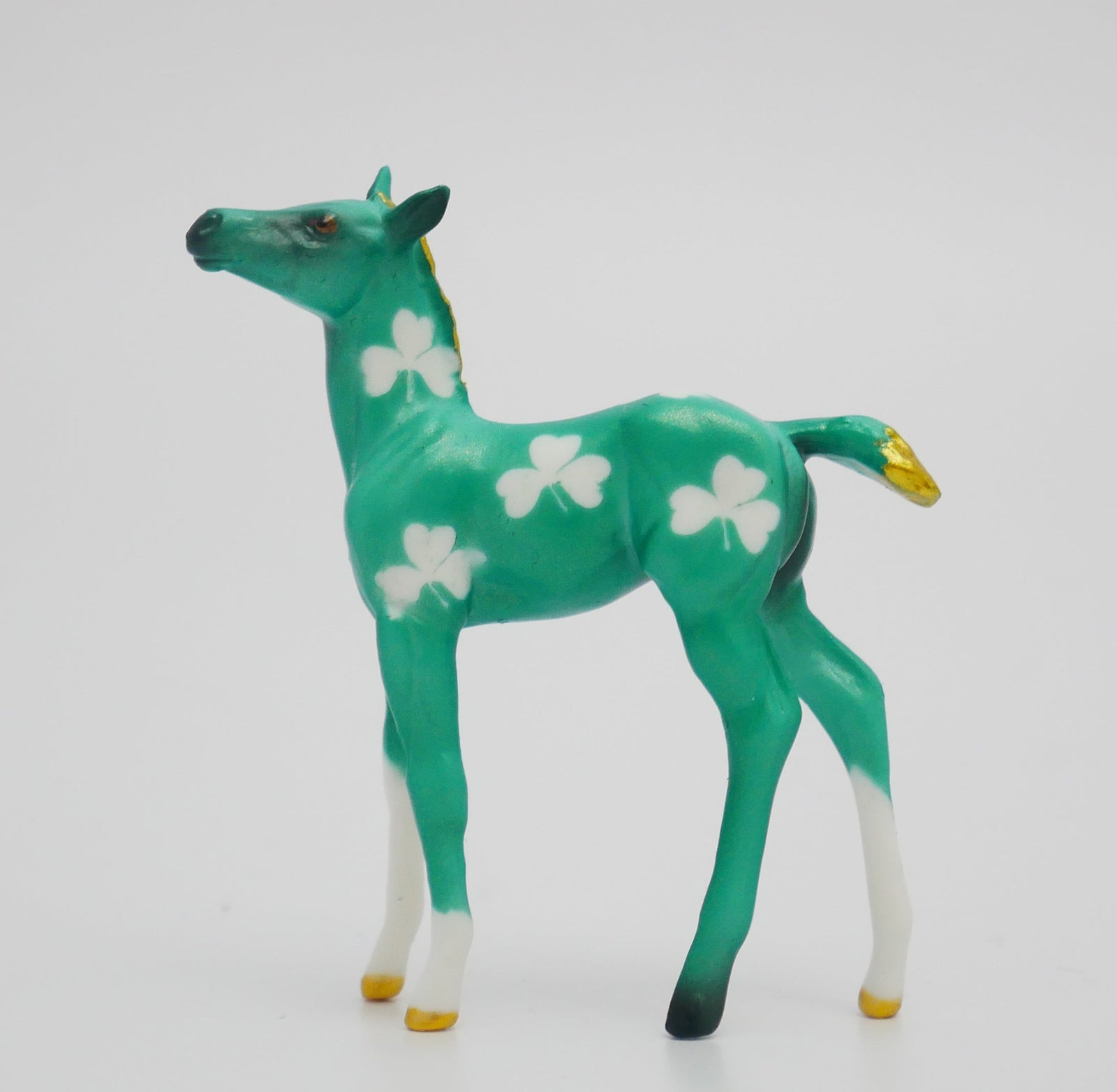 WEEBIT - OOAK ST. PATRICKS DAY DECORATOR MODEL HORSE BY JAS FANNING 3/13/20