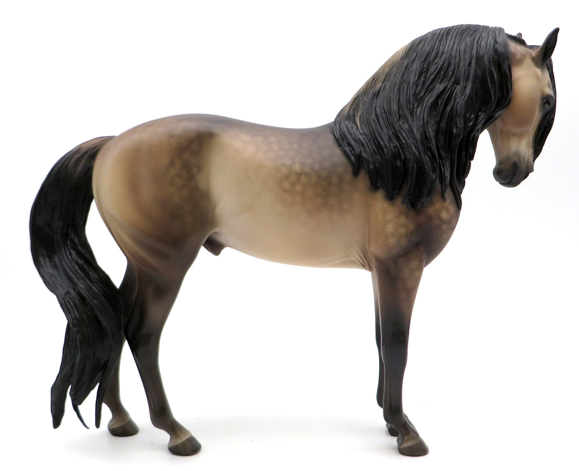 WHAT&#39;S SHAKIN-OOAK  DAPPLE BUCKSKIN ANDALUSIAN BY SHERYL LEISURE 1/17/21