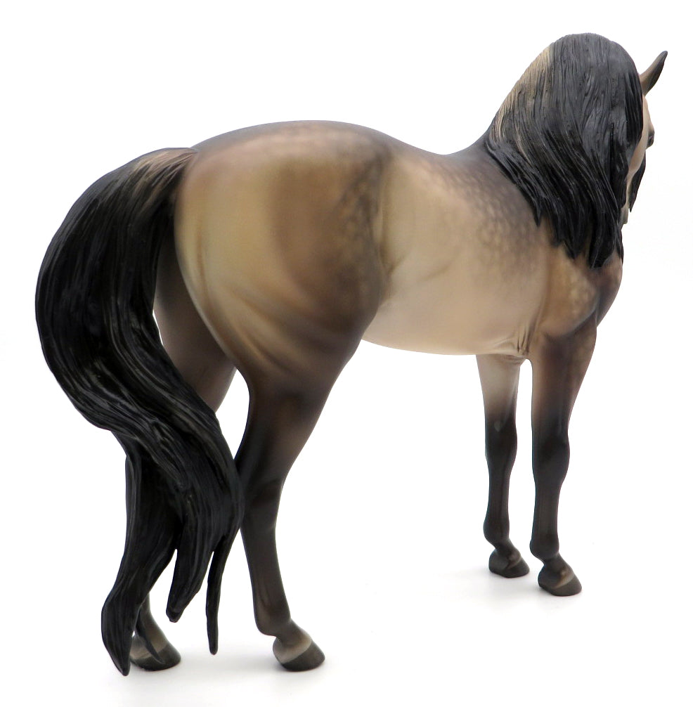 WHAT&#39;S SHAKIN-OOAK  DAPPLE BUCKSKIN ANDALUSIAN BY SHERYL LEISURE 1/17/21