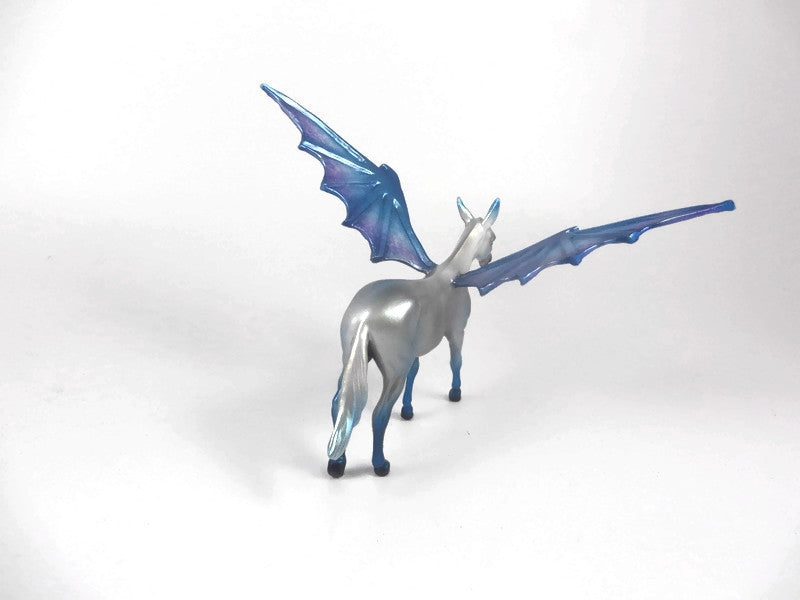 SUPERSTITION -OOAK BLUE HALLOWEEN DECORATOR MULE BAT CHIP BY MISSY FOX MM 19