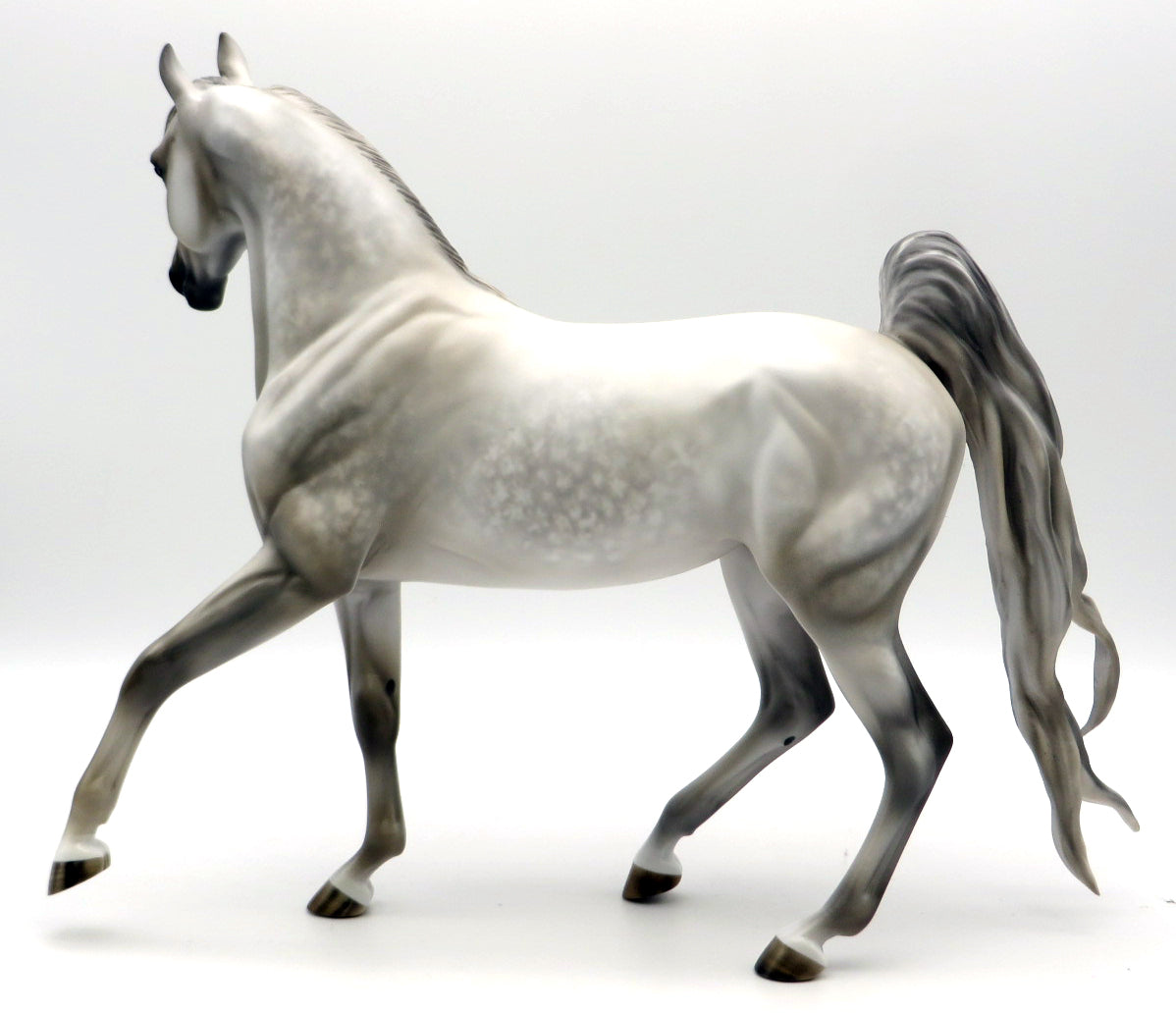 White Christmas-OOAK Dapple Grey Arabian Painted by Julie 12/27/21