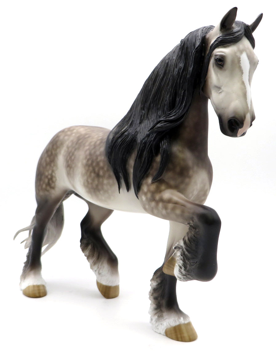 WINDS OF CHANGE-OOAK DAPPLE GREY TROTTING DRAFTER BY SHERYL LEISURE 1/17/21