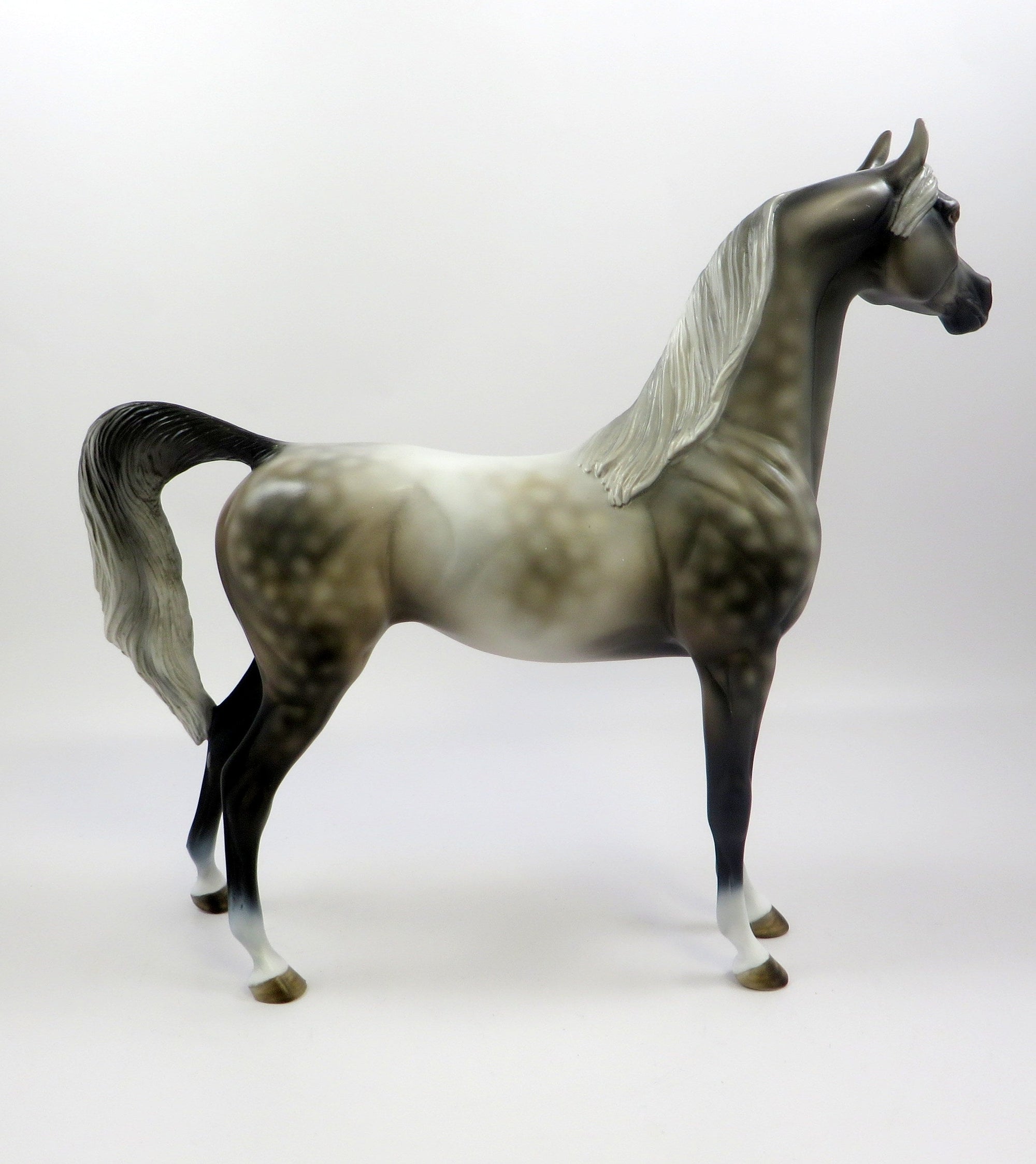 WINDSOR -OOAK DAPPLE ROSE GREY ARABIAN MODEL HORSE BY MISSY EQ19