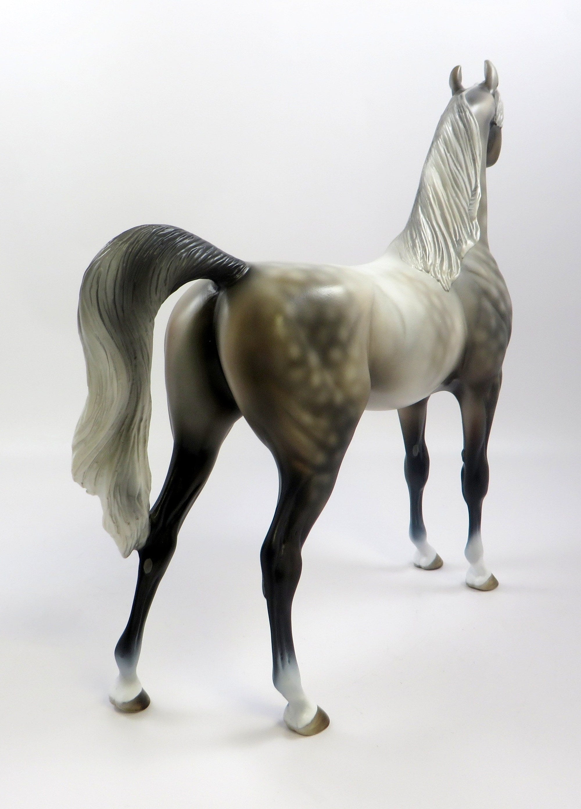 WINDSOR -OOAK DAPPLE ROSE GREY ARABIAN MODEL HORSE BY MISSY EQ19