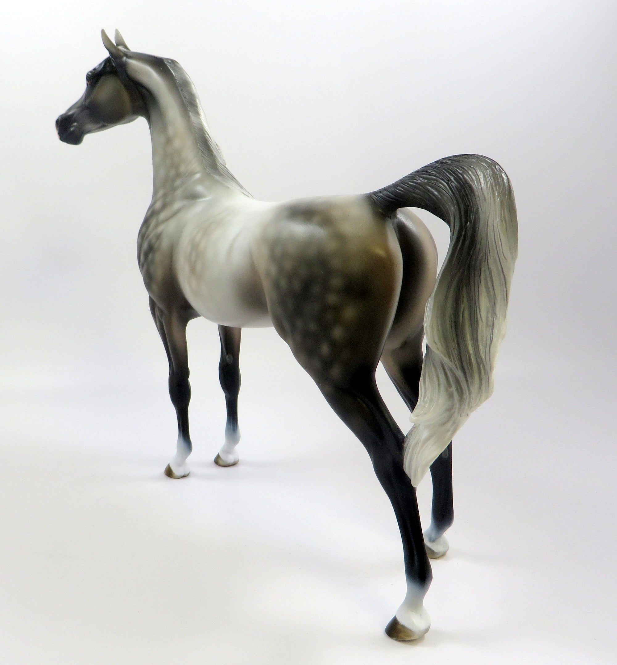 WINDSOR -OOAK DAPPLE ROSE GREY ARABIAN MODEL HORSE BY MISSY EQ19