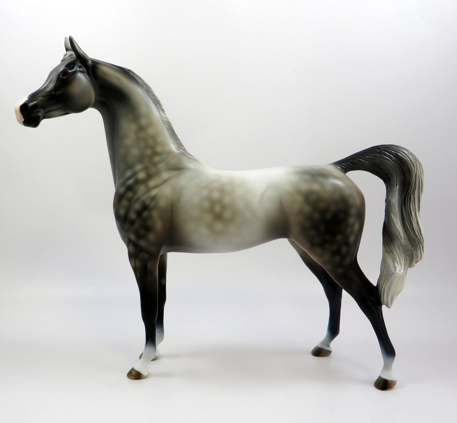 WINDSOR -OOAK DAPPLE ROSE GREY ARABIAN MODEL HORSE BY MISSY EQ19