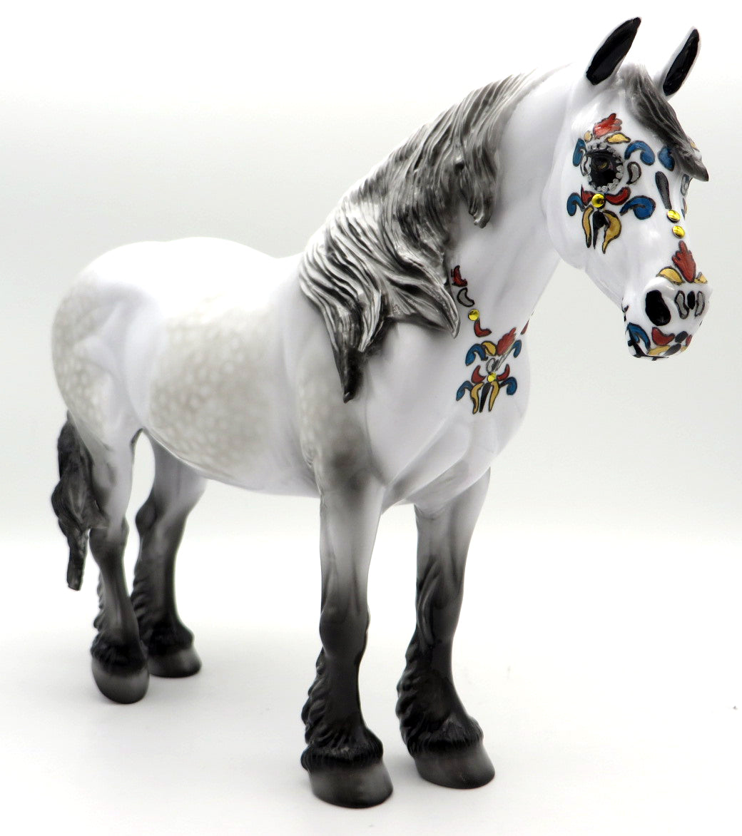 Winnie - OOAK Sugar Skull Decorator Draft Mare by Dawn - MM 2021