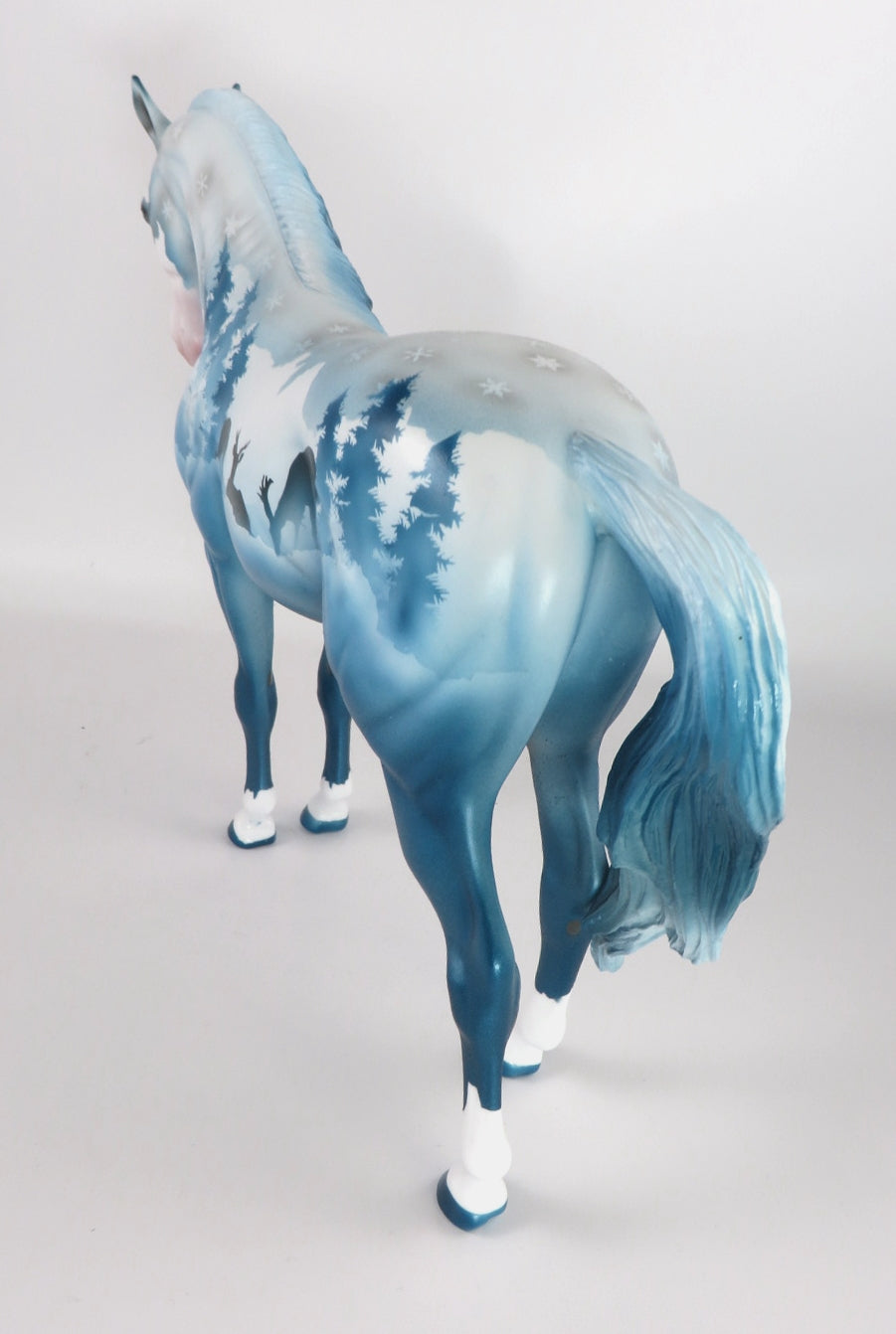 WINTER WILDLIFE  - OOAK WINTER SCENE DECORATOR ANDALUSIAN  BY DAWN QUICK WHS19