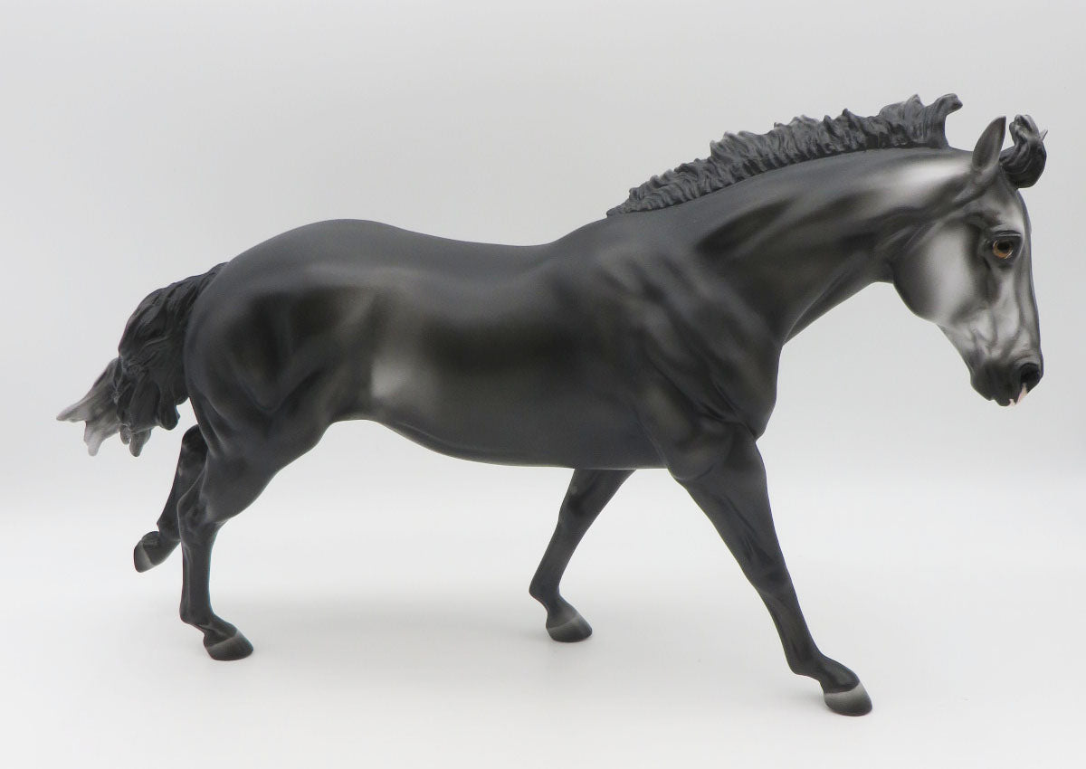 Wispy - LE 3 - Black Going Grey Remington Halloween Decorator Painted By Ashley Palmer - MM22