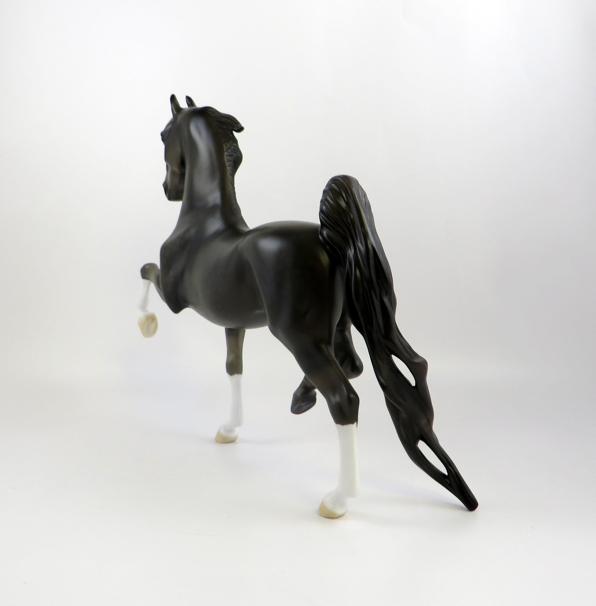 WYBERT-OOAK LIVER CHESTNUT SADDLEBRED MODEL HORSE EQ 19