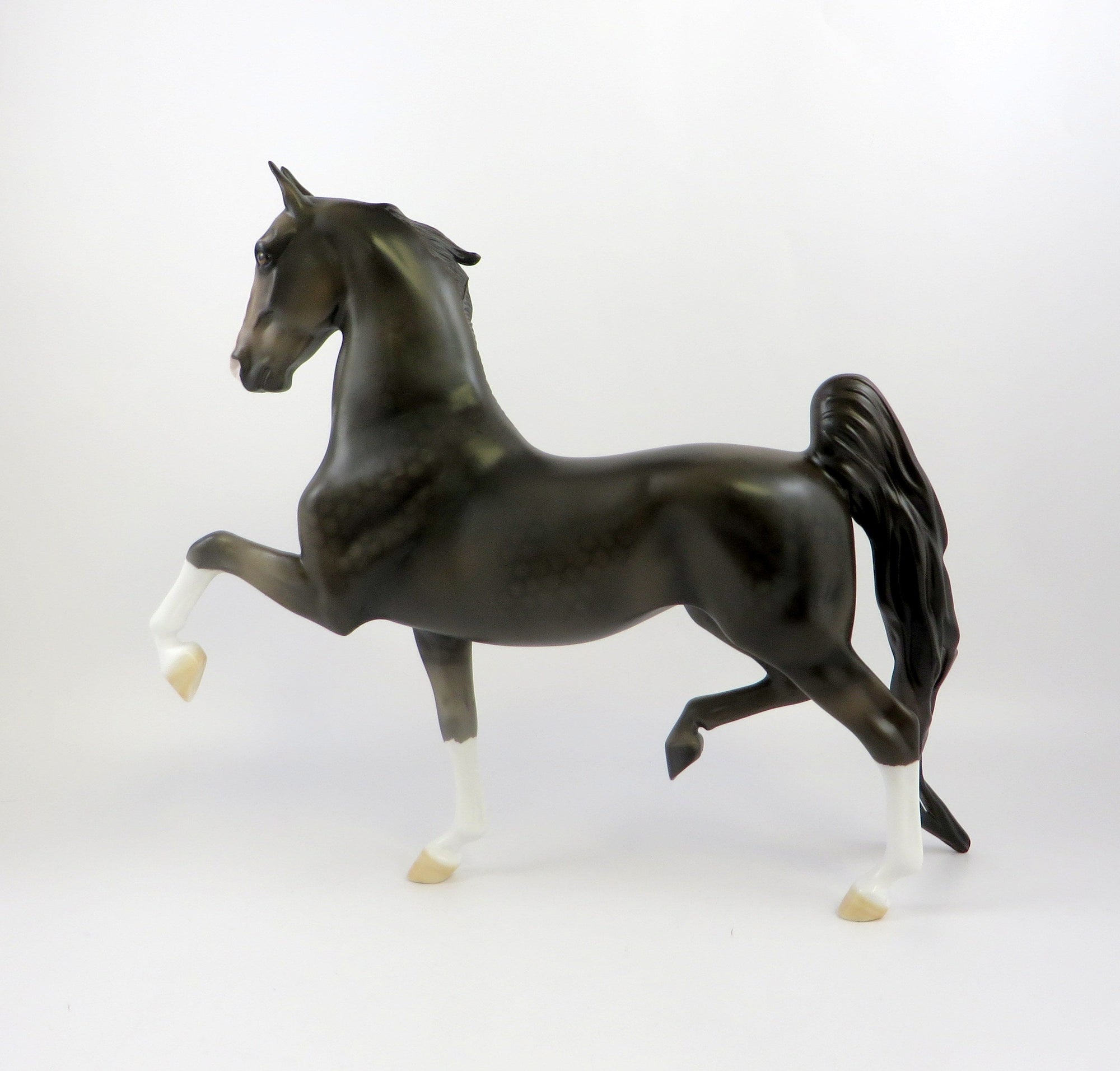 WYBERT-OOAK LIVER CHESTNUT SADDLEBRED MODEL HORSE EQ 19