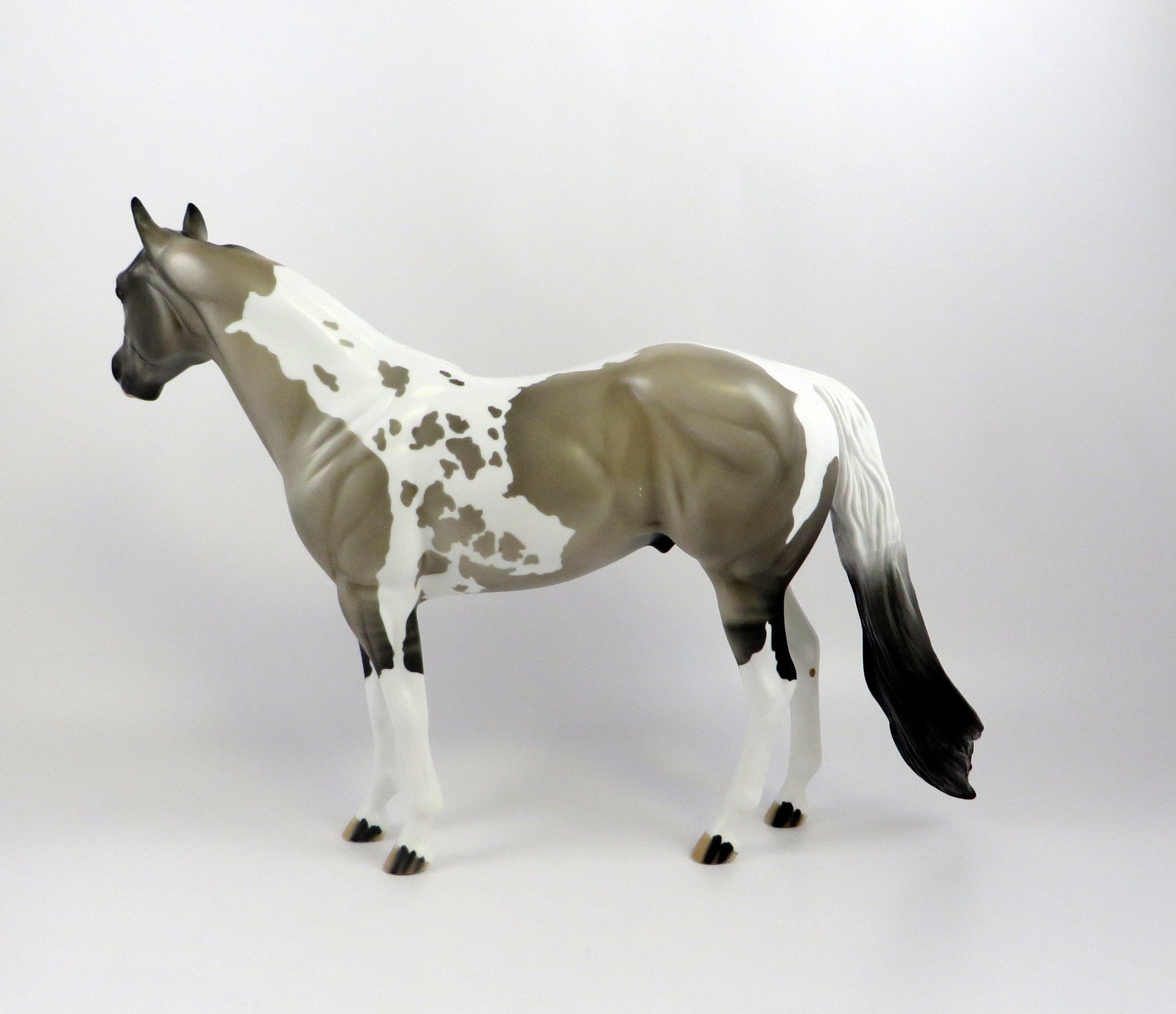 YGRANIE-OOAK GRULLA TOBIANO ISH MODEL HORSE EQ 19