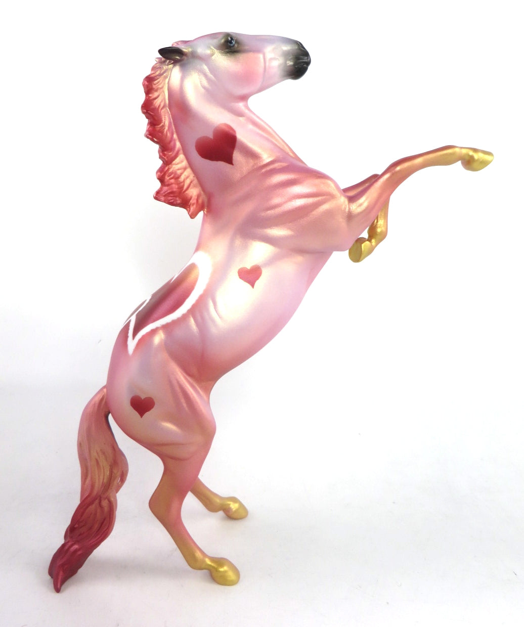 YOU STOLE MY HEART - OOAK VALENTINE REARING PEBBLE MODEL HORSE 2/12/20