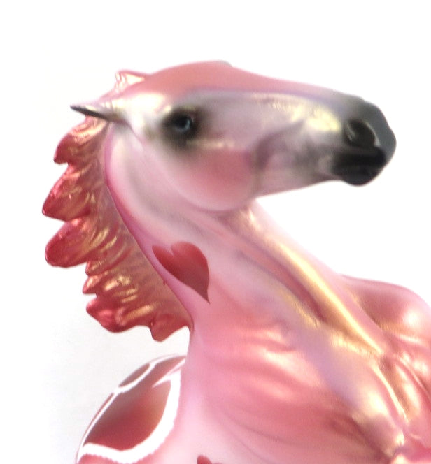 YOU STOLE MY HEART - OOAK VALENTINE REARING PEBBLE MODEL HORSE 2/12/20