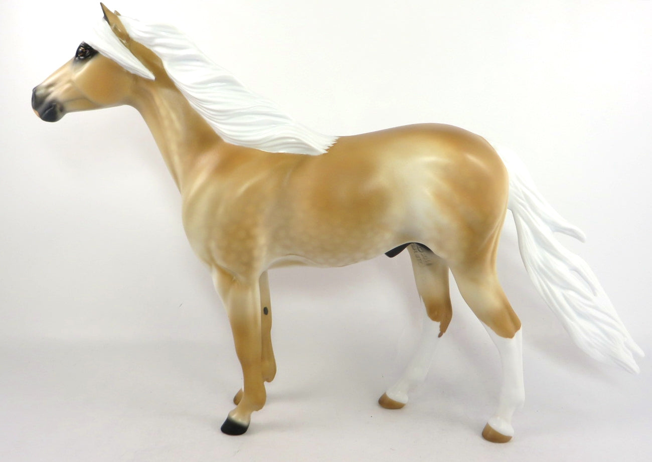 YOU WARM MY HEART-OOAK DAPPLE PALOMINO MUSTANG MODEL HORSE 2/14/20
