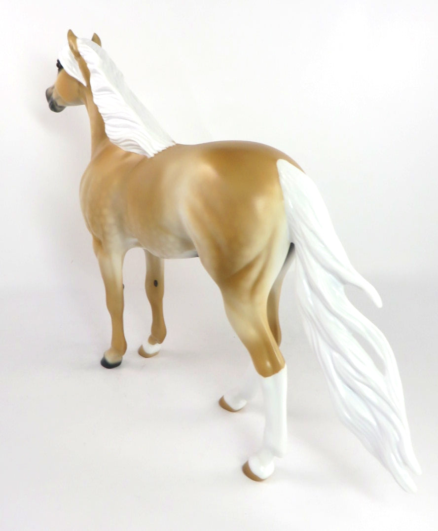 YOU WARM MY HEART-OOAK DAPPLE PALOMINO MUSTANG MODEL HORSE 2/14/20